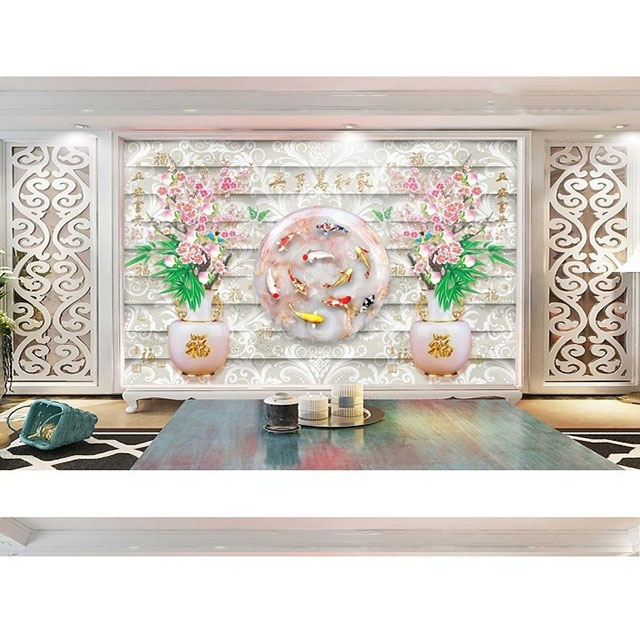 Gạch 3D phủ kính ốp tường