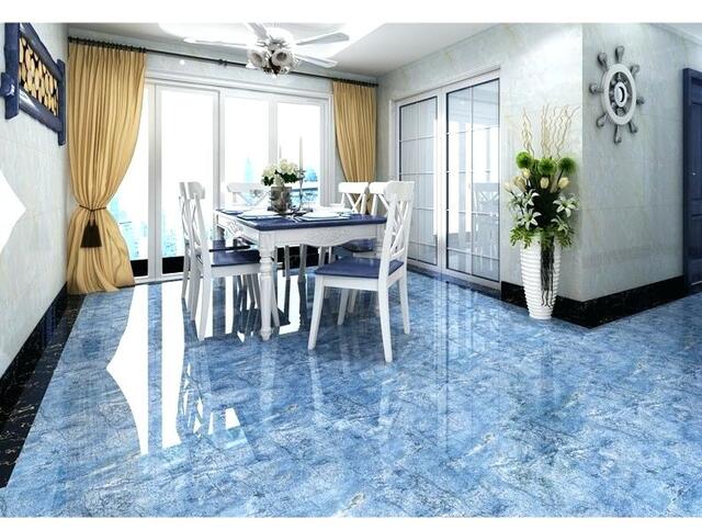 Gạch giả đá marble xanh dương