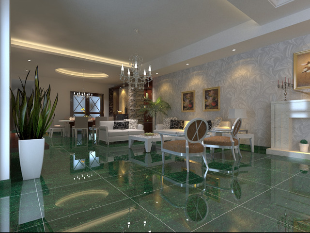 Gạch giả đá marble xanh lá cây