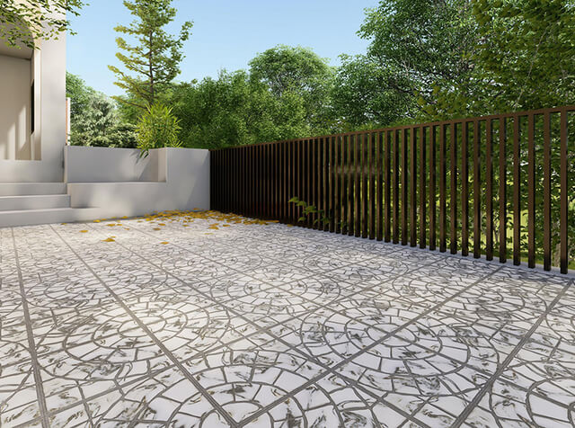 chọn gạch lát sân vườn phù hợp phong cách thiết kế