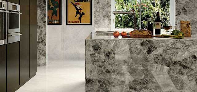 gạch vân đá marble cho phòng bếp 