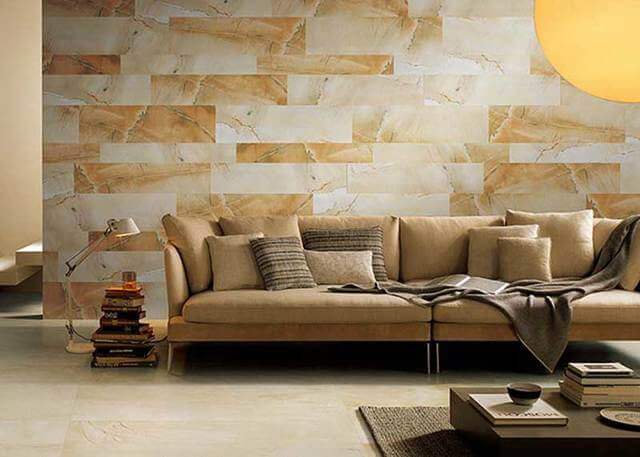 Gạch trang trí phòng khách
