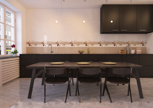 Gạch ốp lát phòng khách trang trọng