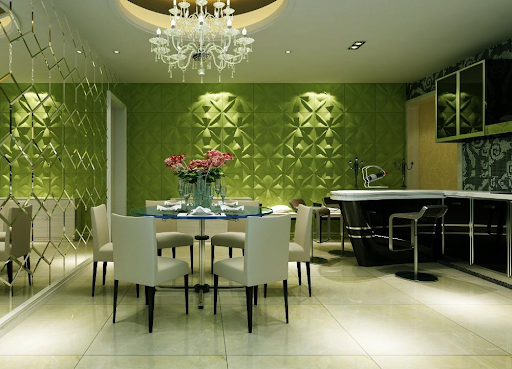 Mẫu gạch ốp lát phòng khách hợp mệnh mộc